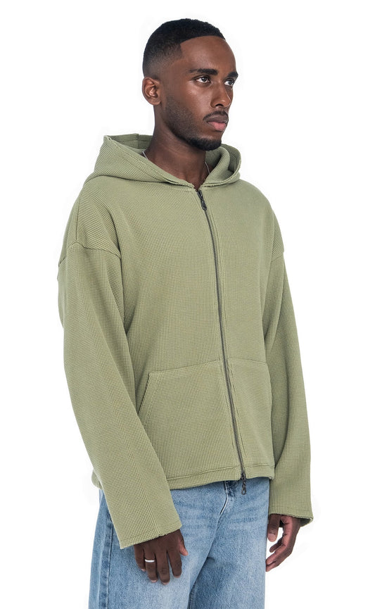 Romani Waffle Zip Hoodie