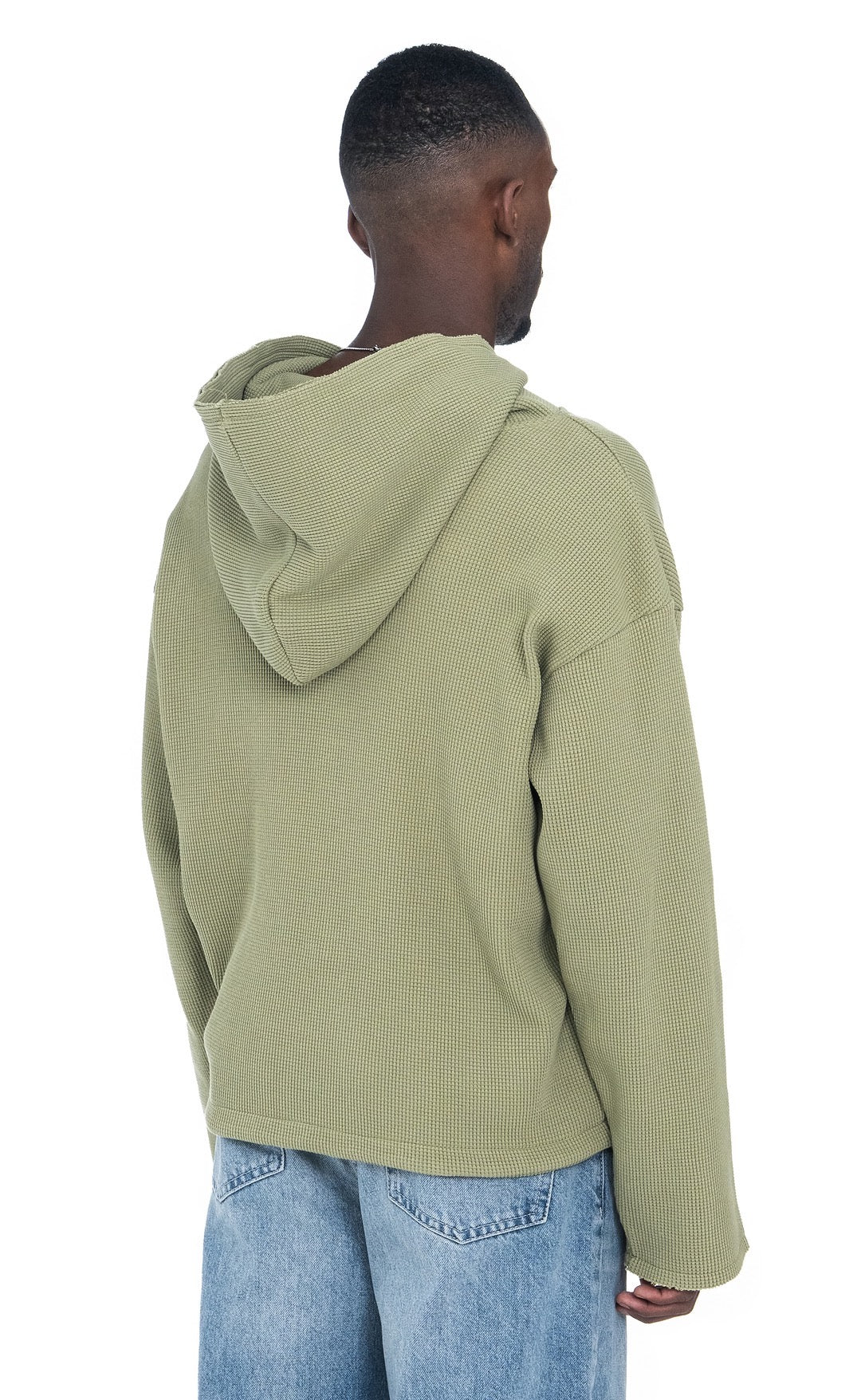 Romani Waffle Zip Hoodie
