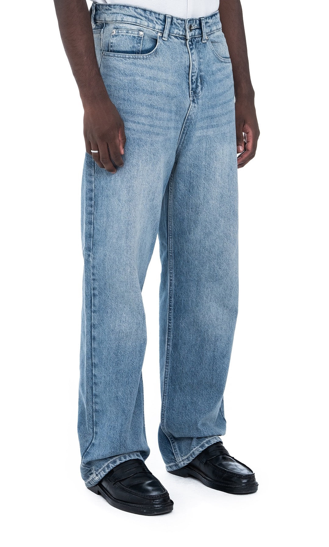 River-Washed Denim Jeans